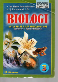 Image of Biologi untuk Kelas 3 SLTP Kurikulum 1994 Semester 1 dan Semester 2